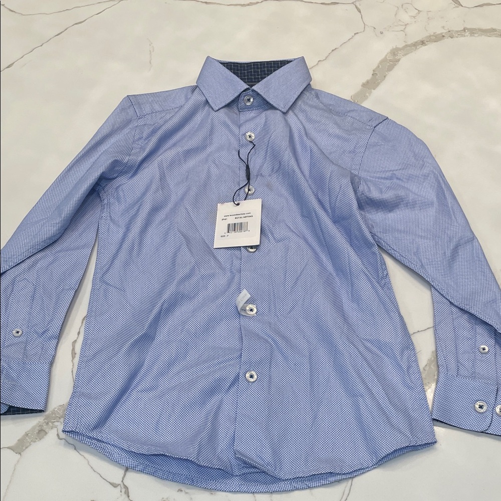 Leo & Zachary boys Blue Dress Shirt